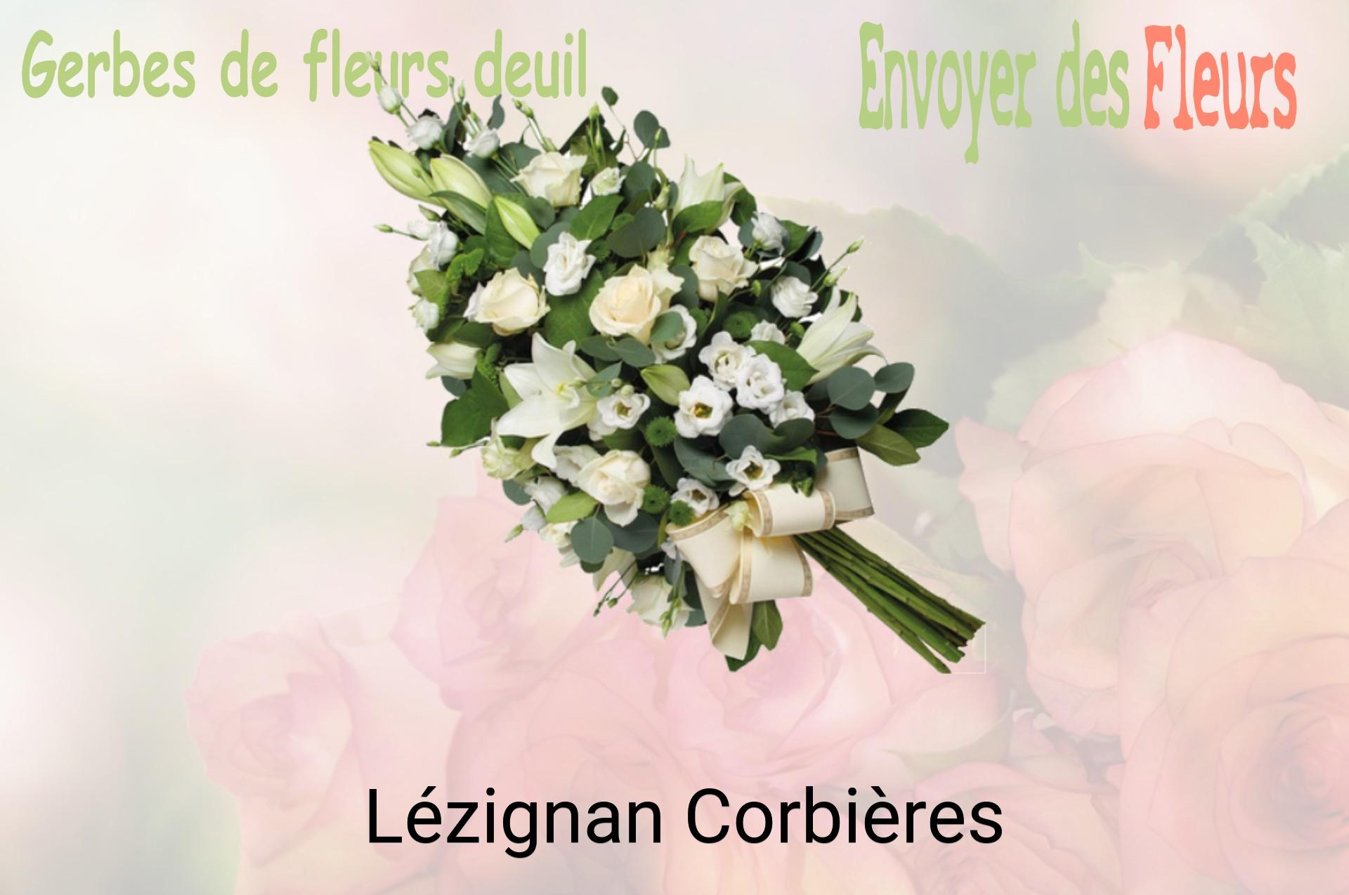 Gerbe de fleurs de deuil livrée à Lézignan-Corbières